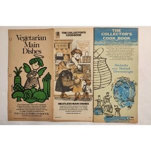 Woman's Day Collector's CookBook Insert VTG Vegetarian/Salads Lot of 3 - 60s 70s